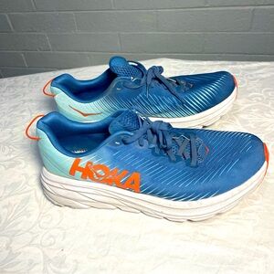Hoka Men’s Rincon 3 Running Shoes 9.5 D Real Teal Eggshell Blue Green Sneakers